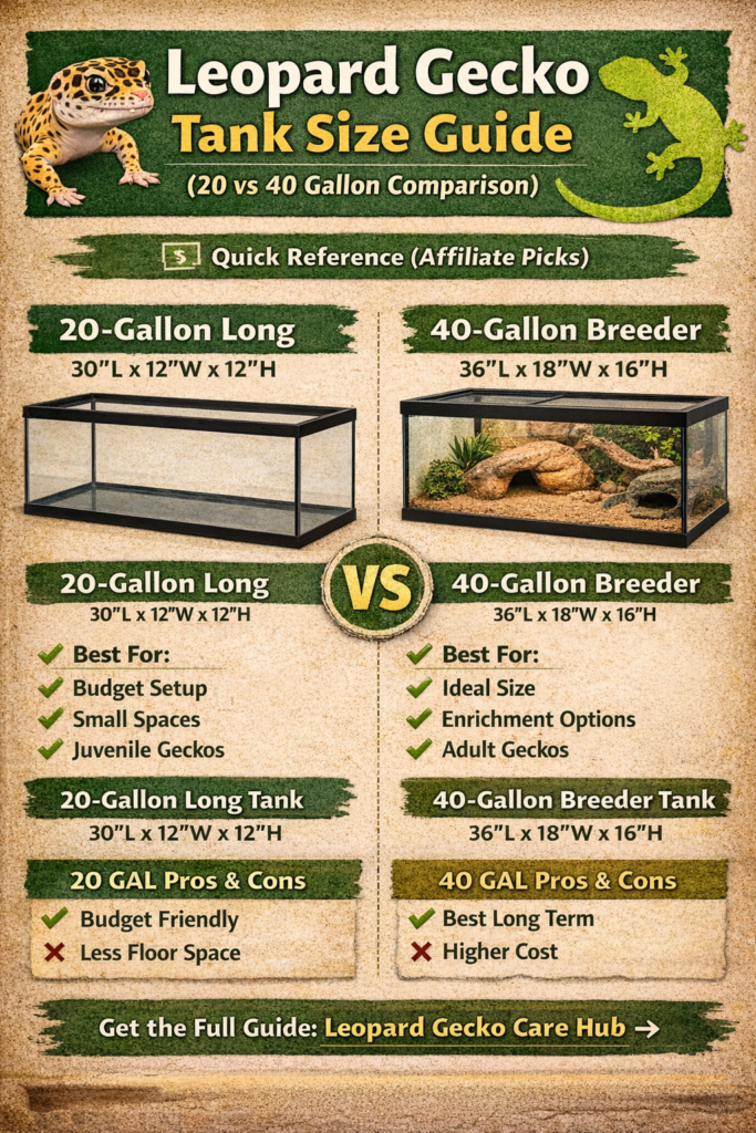 Leopard Gecko Tank Size Guide